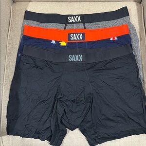 NEW SAXX 3-PACK BOXER BRIEF MENS UNDERWEAR - ASSORTED COLORS & STYLES - SZ XL